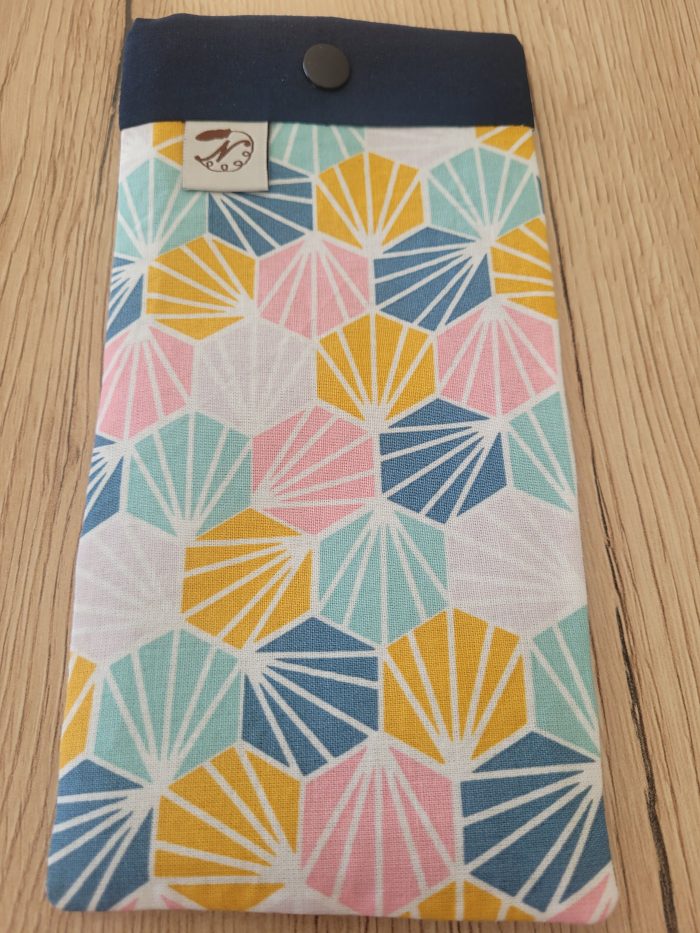 Étui à lunettes - Hexagones colorés